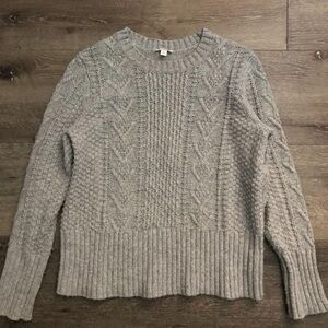 GAP Gray Cable Knit Sweater